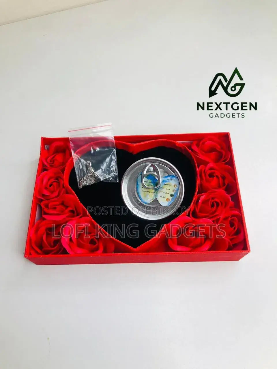 Premium Heart Pearl Gift Set – Necklace Rose Edition H0408