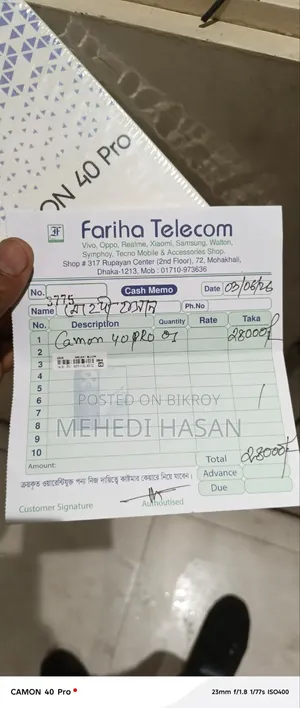New Tecno Camon 40 Pro 4G 256 GB Gray