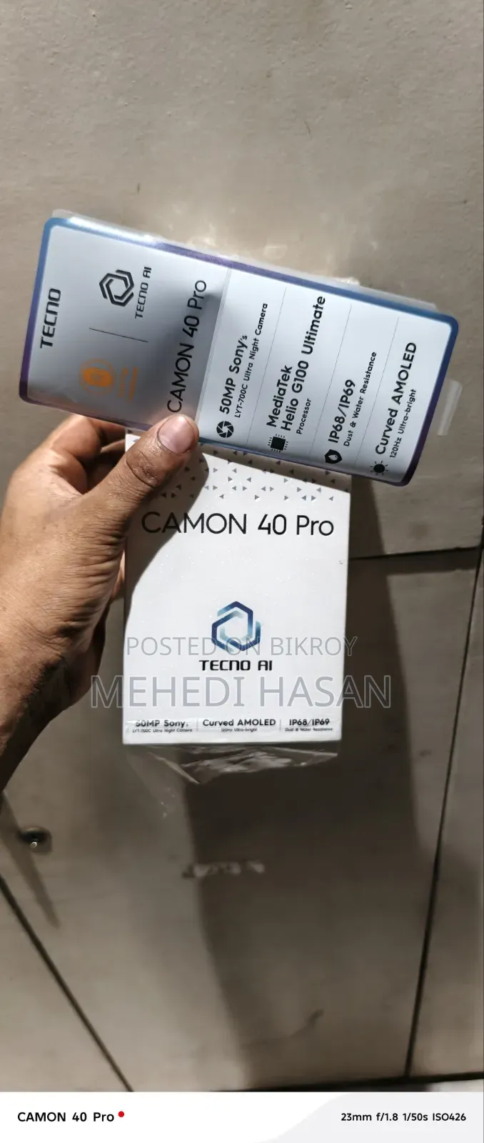 New Tecno Camon 40 Pro 4G 256 GB Gray