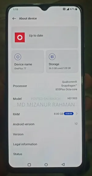 OnePlus 7T 128 GB Black