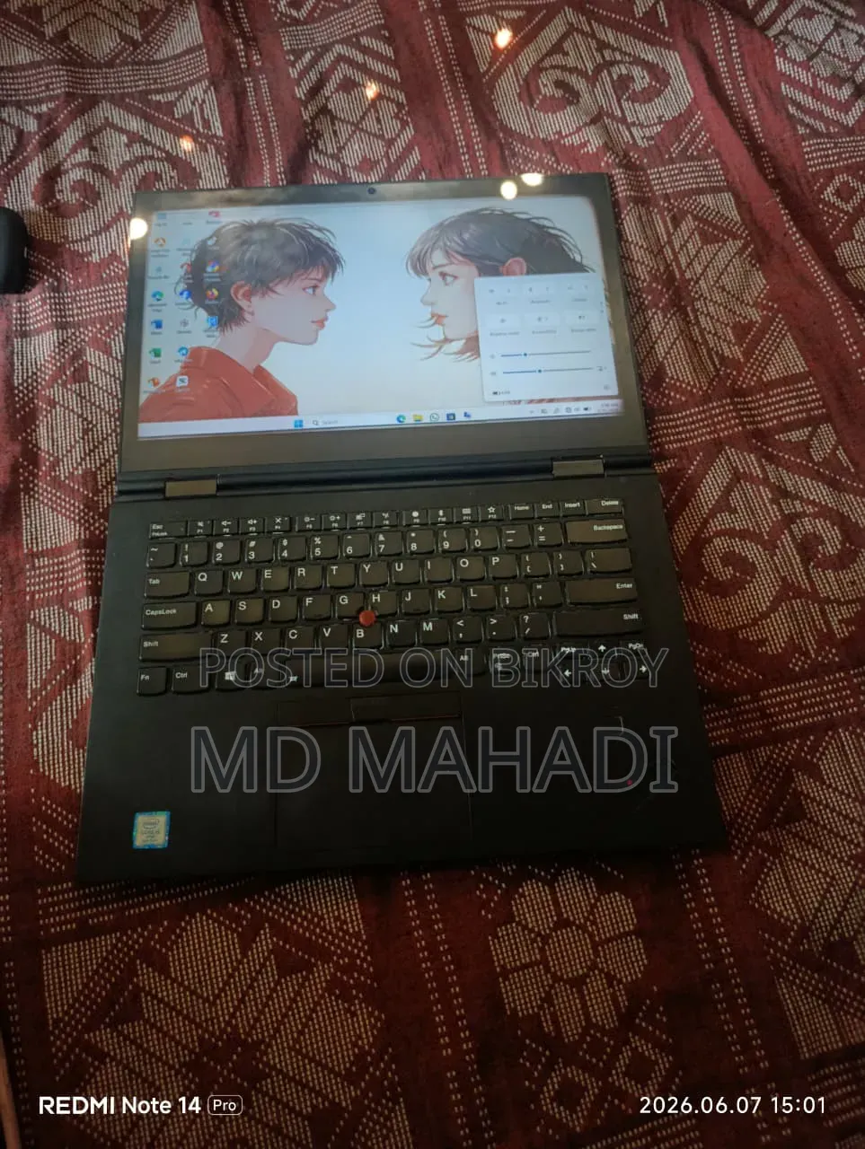 Laptop Lenovo ThinkPad X1 Yoga 8GB Intel Core I5 HDD 256GB
