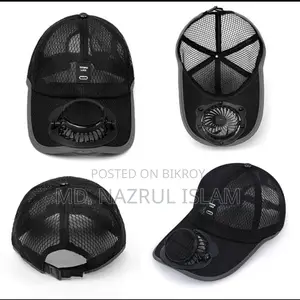 Portable Cooling Fan Cap With USB & Solar System Rechargeable