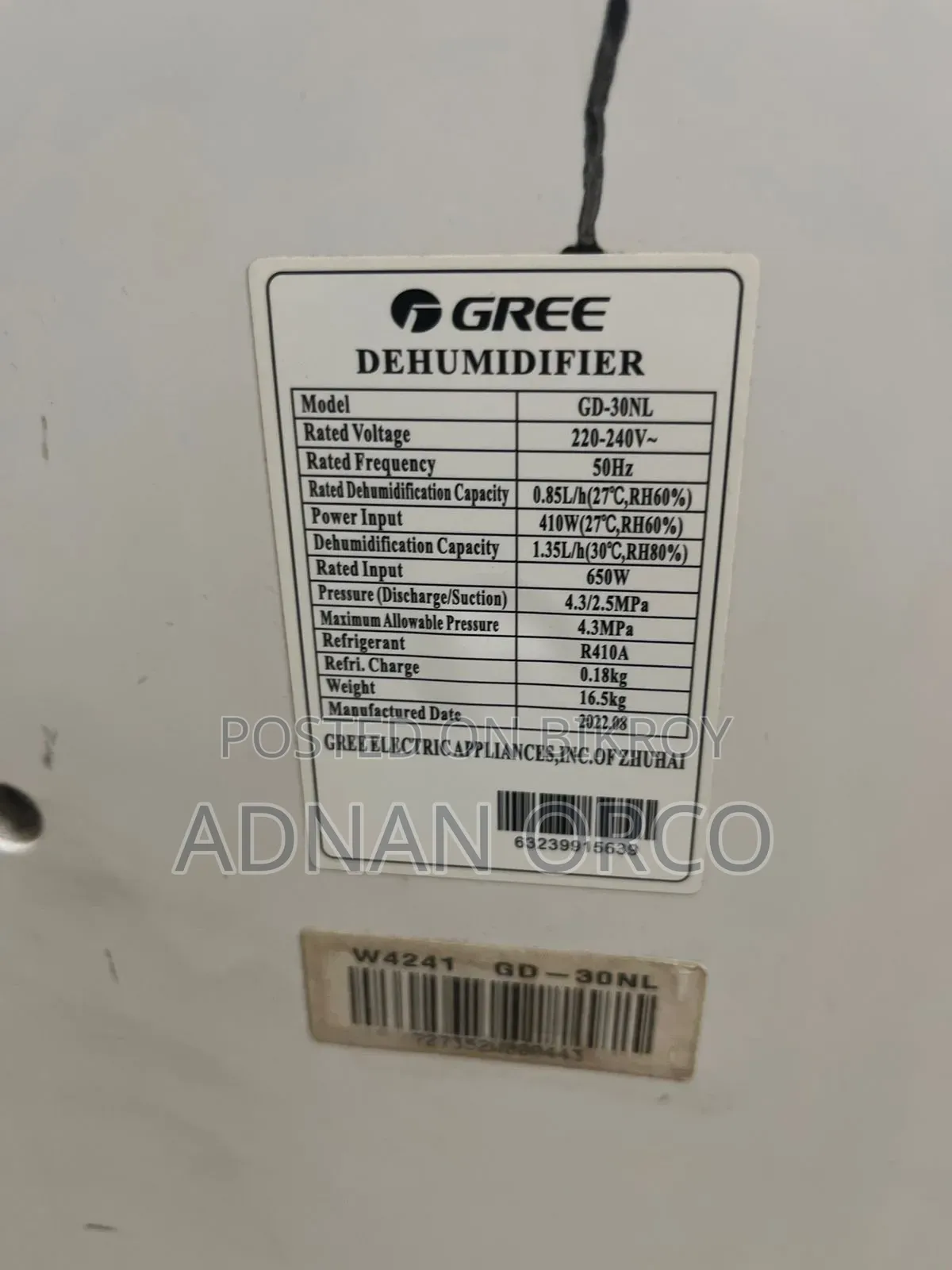 Gree Dehumidifier