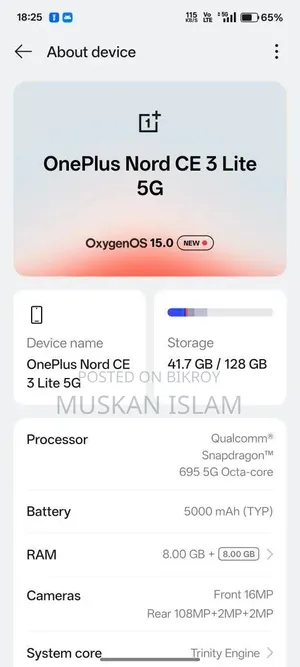 OnePlus Nord CE 5G 128 GB Black