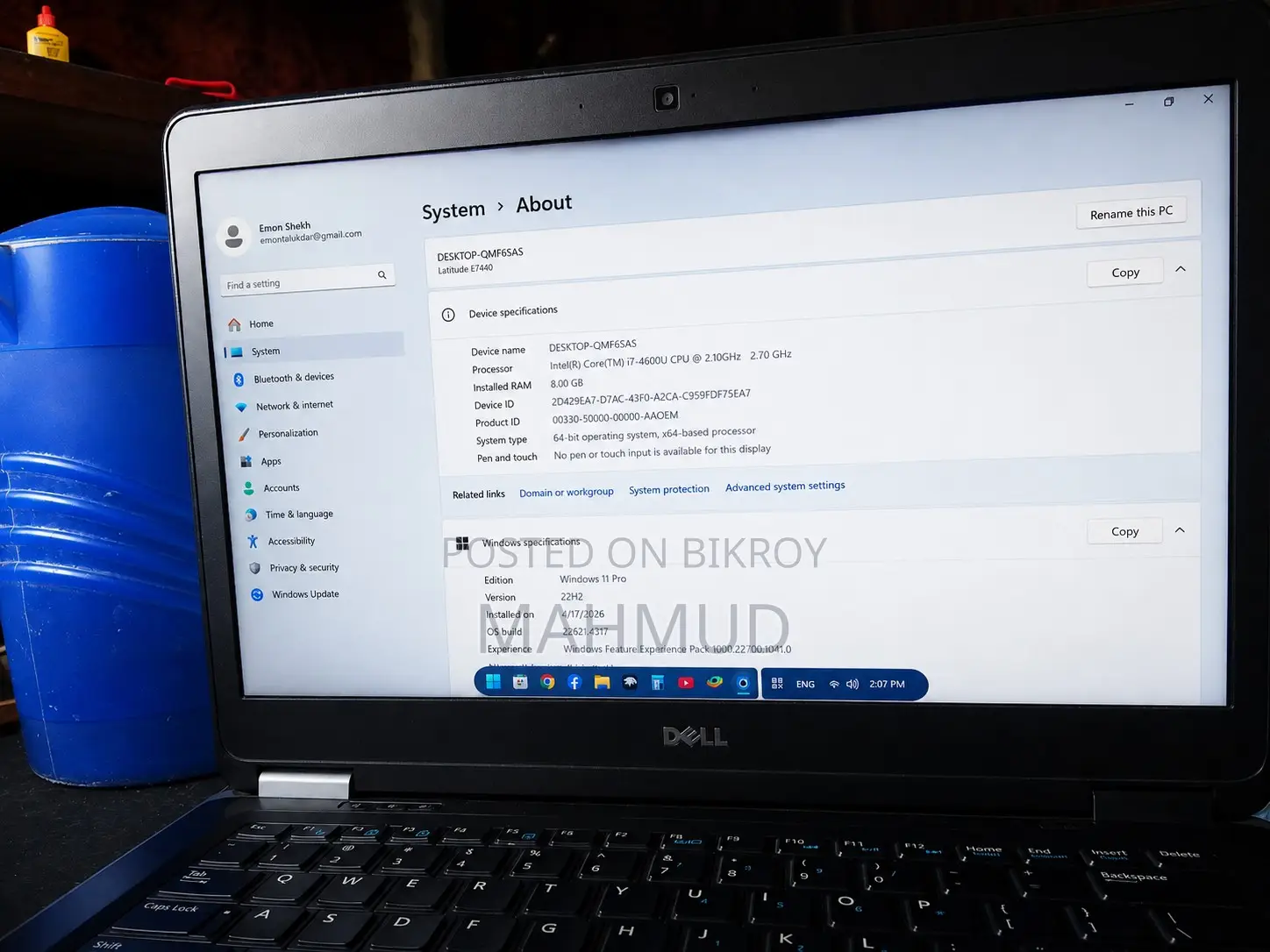 Laptop Dell Latitude E7450 8GB Intel Core i7 SSD 128GB