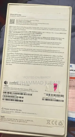 Apple iPhone 16 Pro Max 256 GB Black