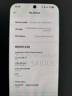 Xiaomi Redmi K90 512 GB Black