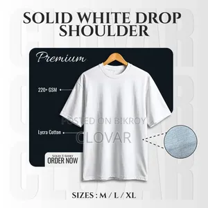 Premium Solid Drop Shoulders In Black And White Color