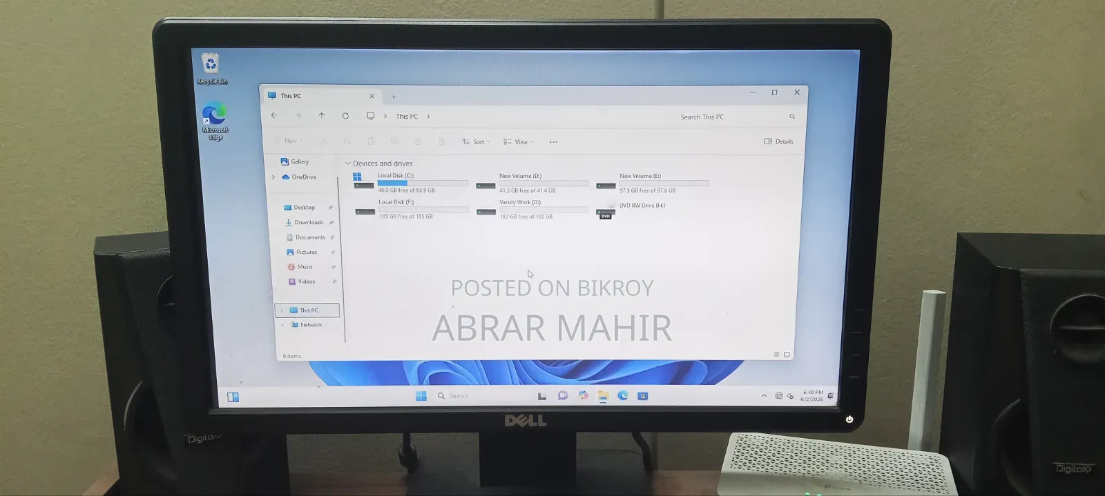 Desktop Computer 4GB Intel Core i3 HDD+SSD 500GB