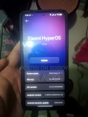 নতুন শাওমি রেডমি নোট ১৪ ৪জি ২৫৬ জিবি কালো