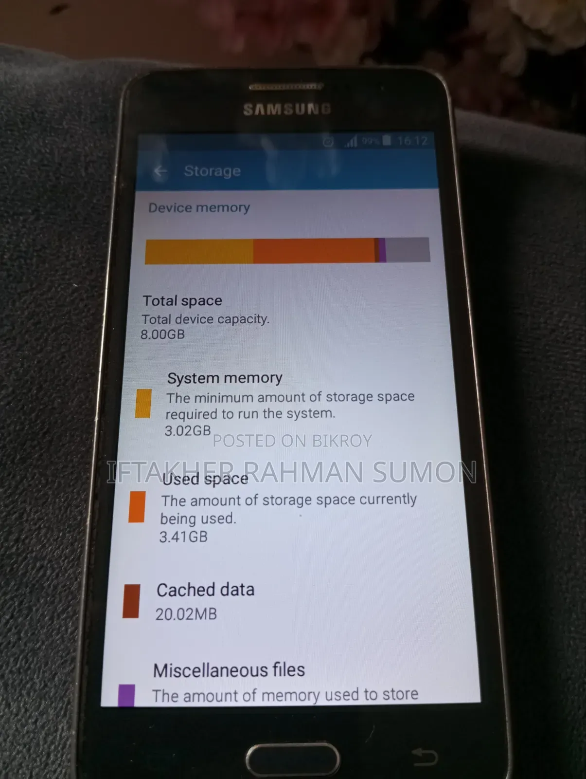 Samsung Galaxy Grand Prime 8 GB Gold