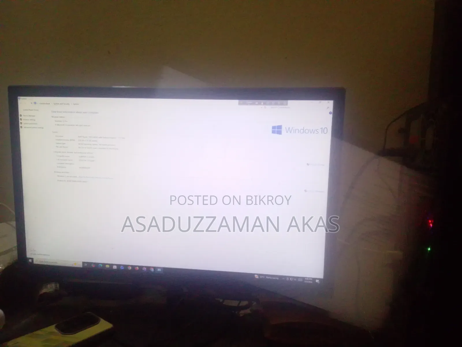 Desktop Computer 8GB AMD Ryzen 5 HDD 256GB