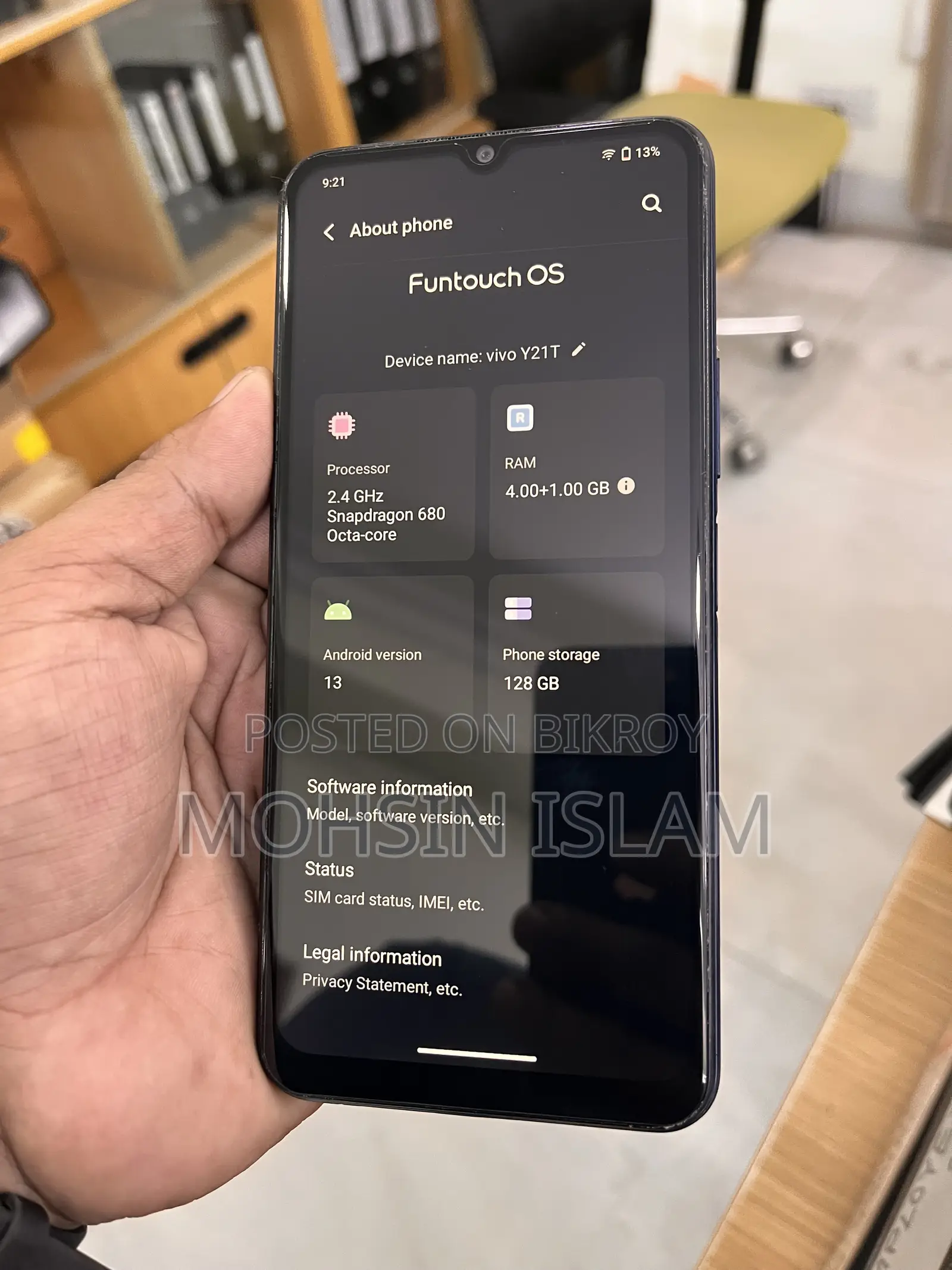 Vivo Y21d 128 GB Blue