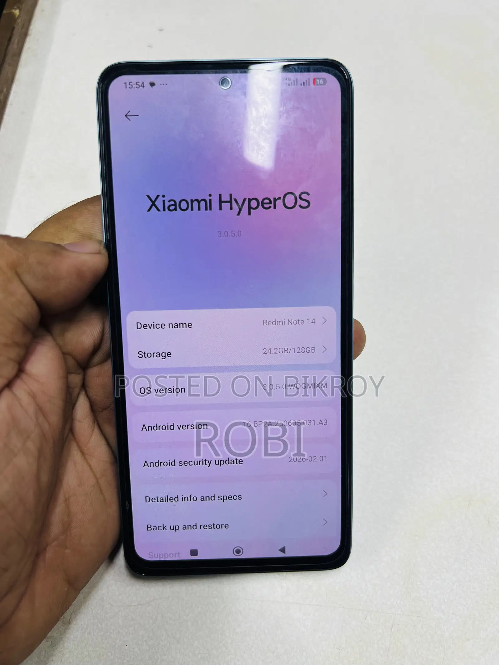 Xiaomi Redmi Note 14 4G ১২৮ জিবি ব্লু