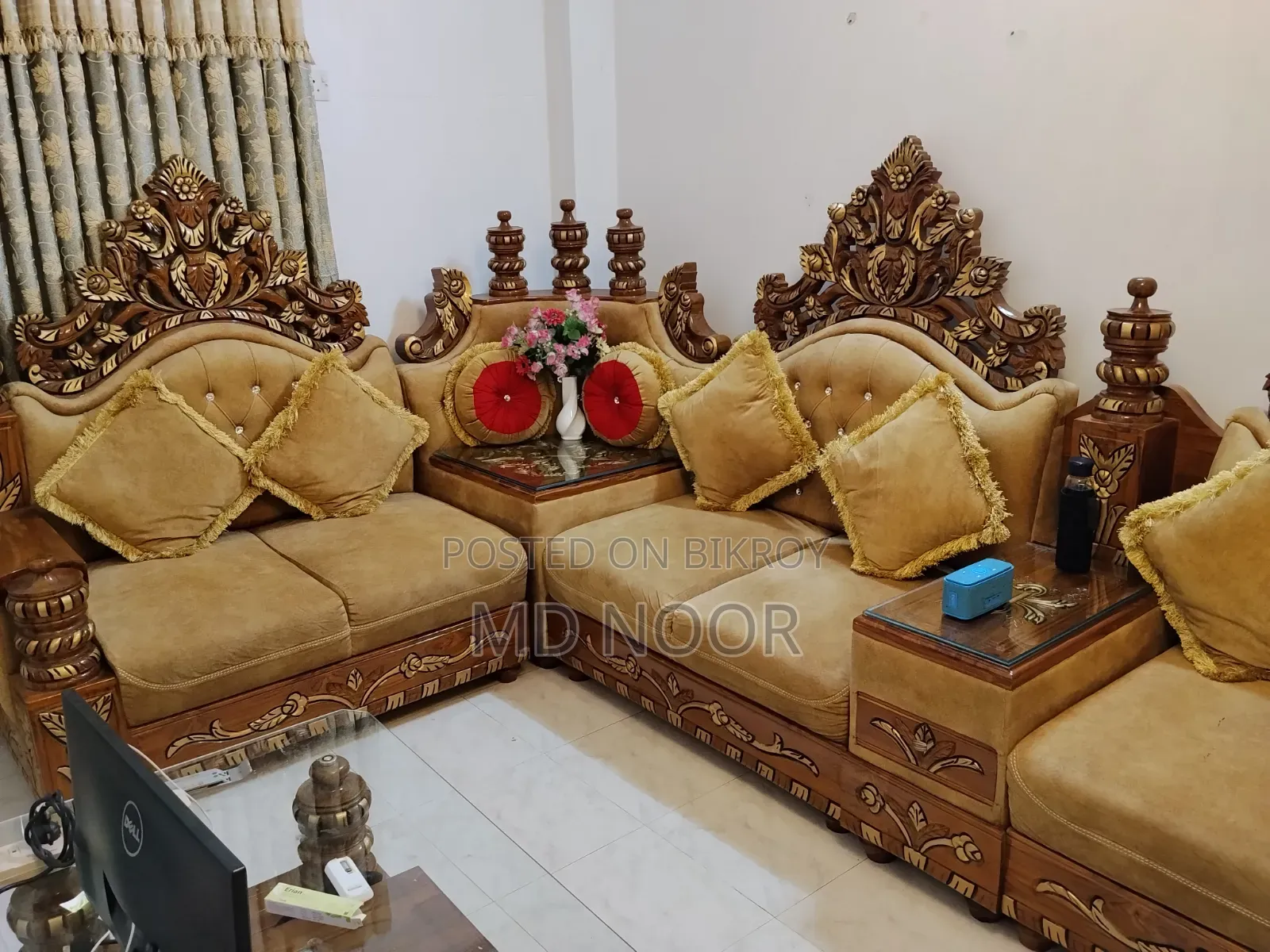 Premium Sofa With Tea Table Mehoguni Wood