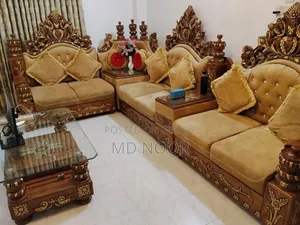Premium Sofa With Tea Table Mehoguni Wood