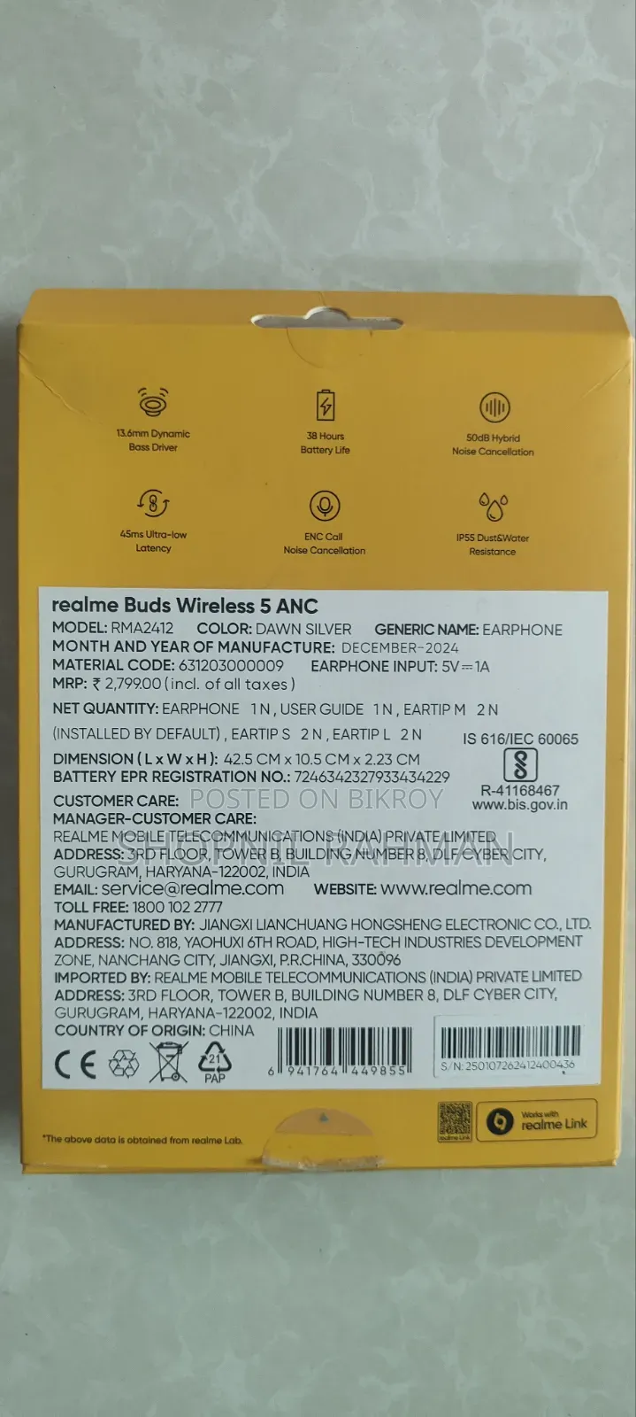 Realme Buds Wireless 5 Anc
