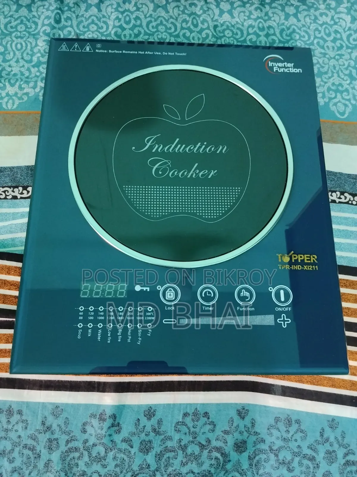 Topper Induction চুলা। নতুনের মতন। (Rfl)