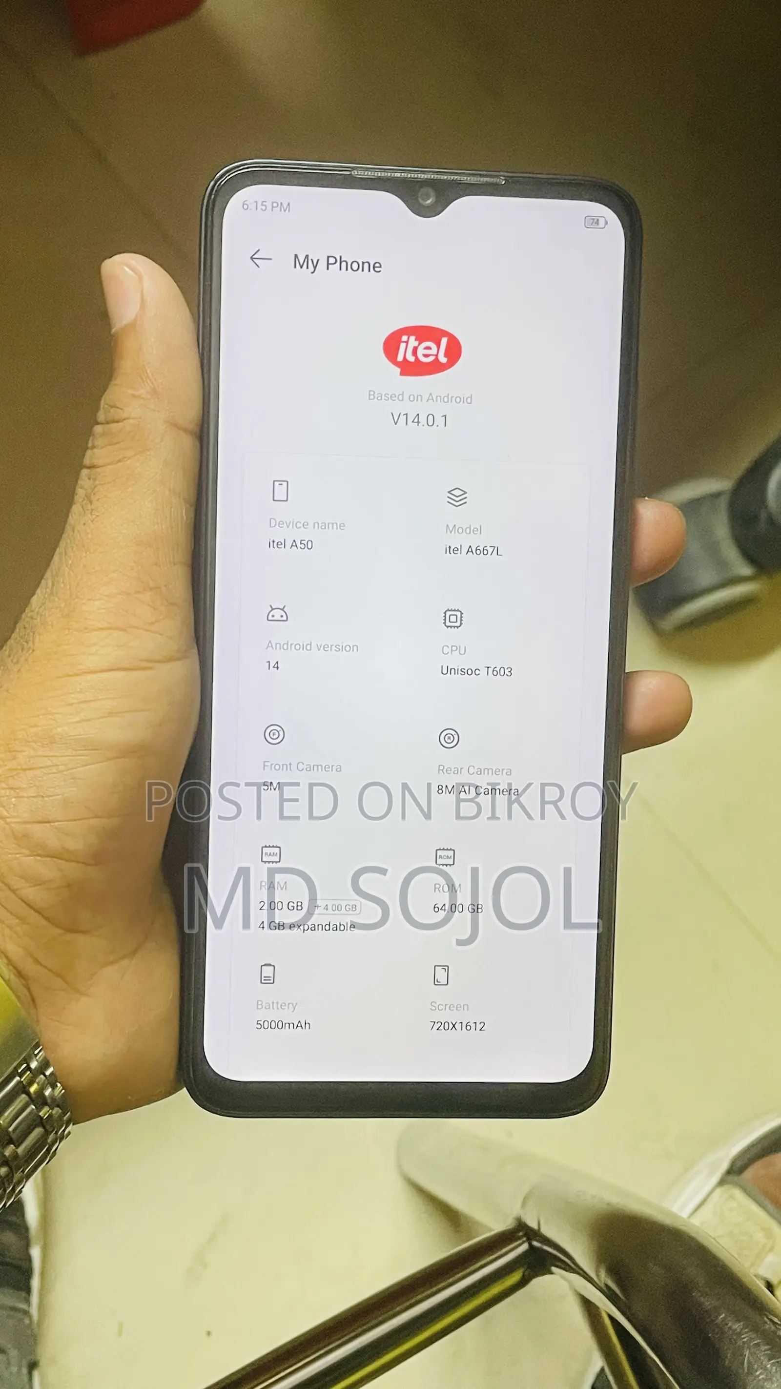 Itel A50 Lite 8 GB Black