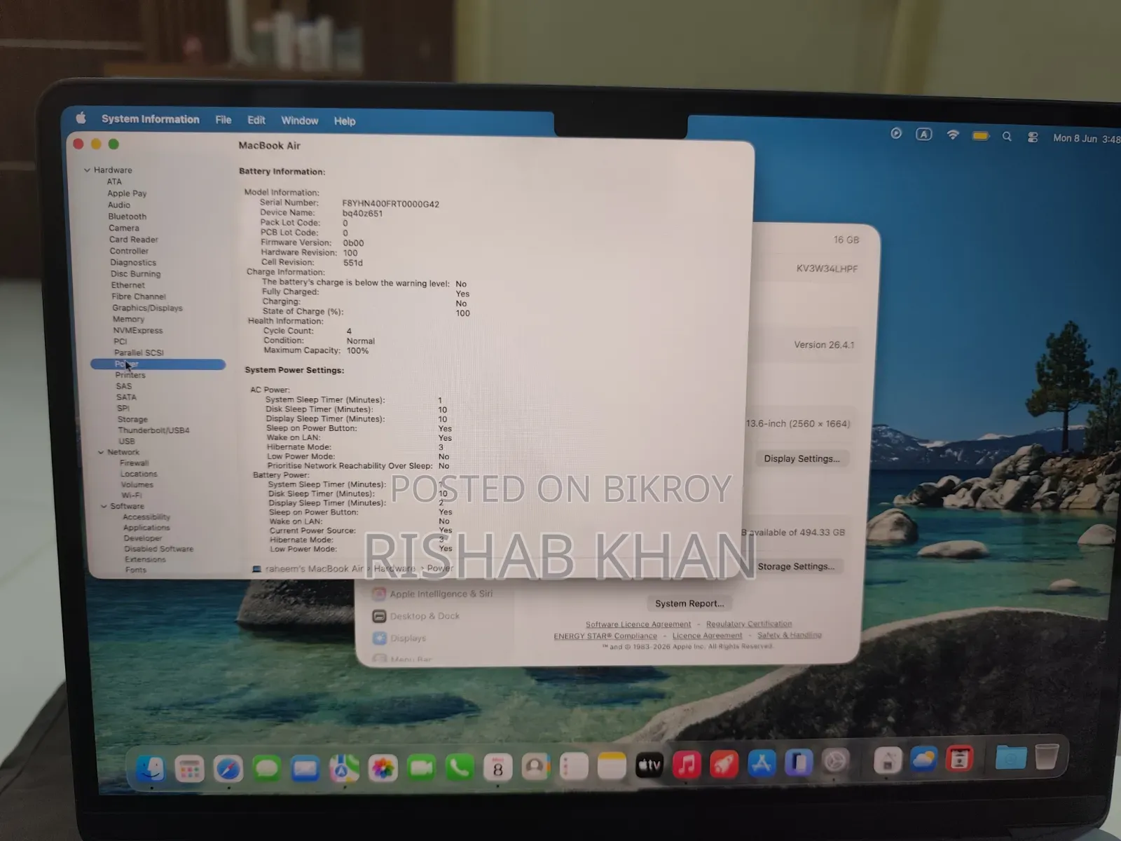 New Laptop Apple MacBook Air 2026 M5 16GB Apple M5 SSD 512GB