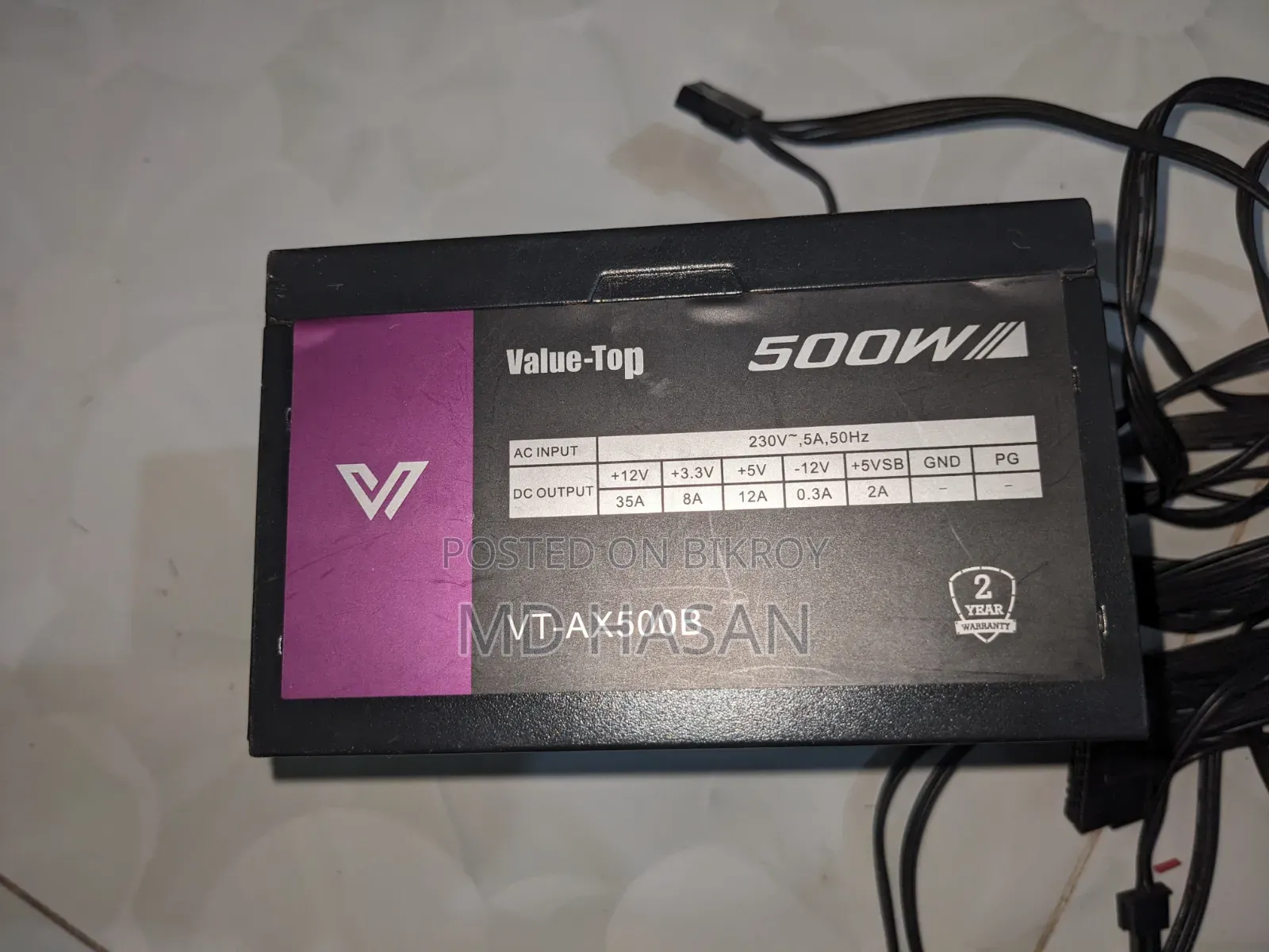 Value-Top Vt-Ax500b Real 500w Atx Power Supply