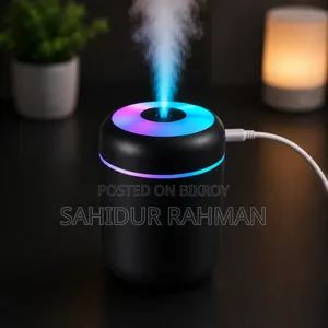 H09 Mini Usb Humidifier | Rgb Light | 180ml Water Tank | New