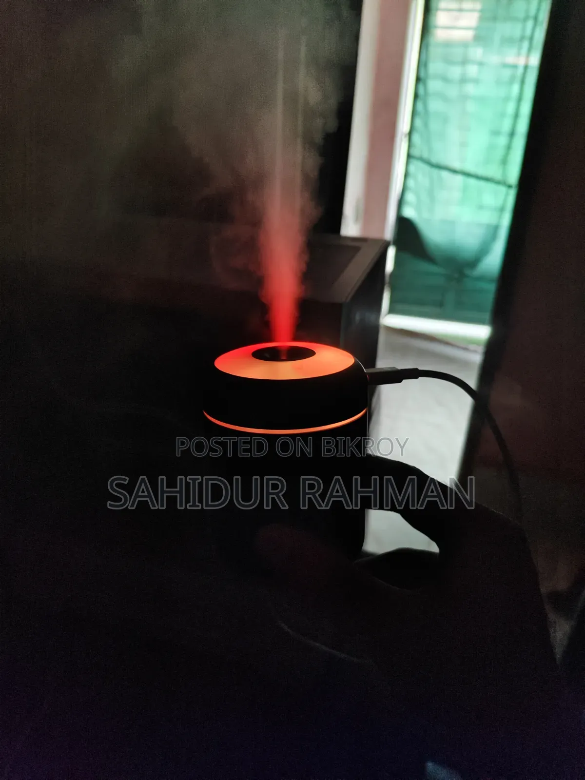 H09 Mini Usb Humidifier | Rgb Light | 180ml Water Tank | New