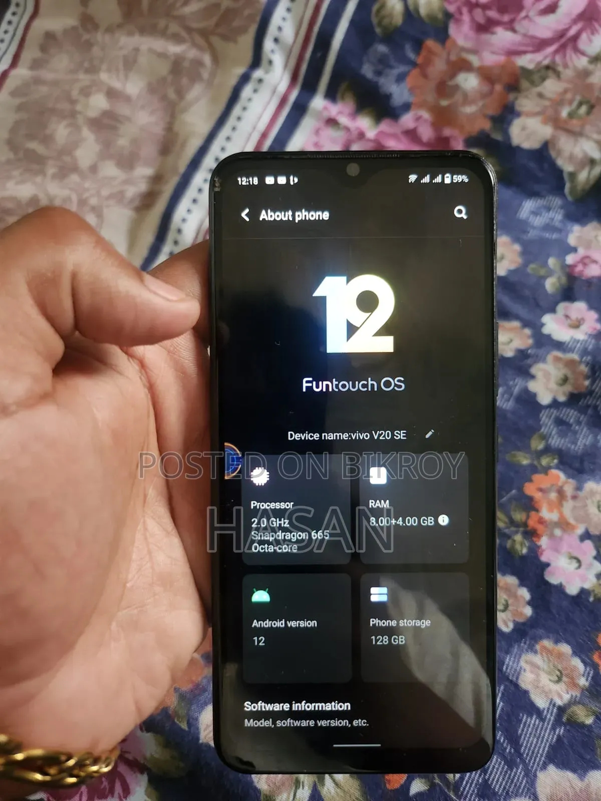 Vivo V20 SE 128 GB Black