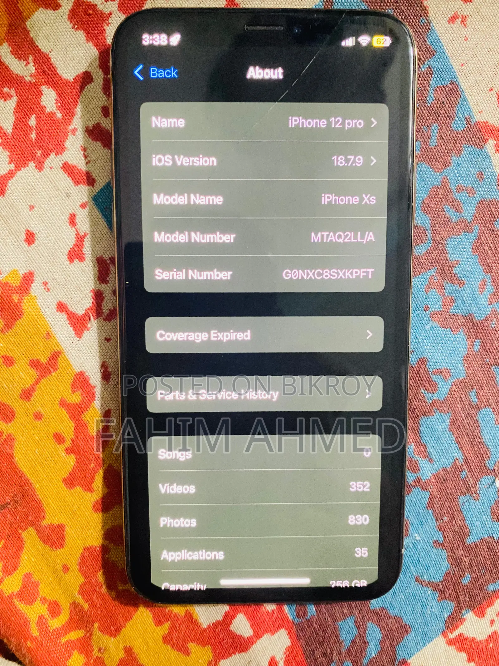 Apple iPhone XS 256 GB Rose Gold