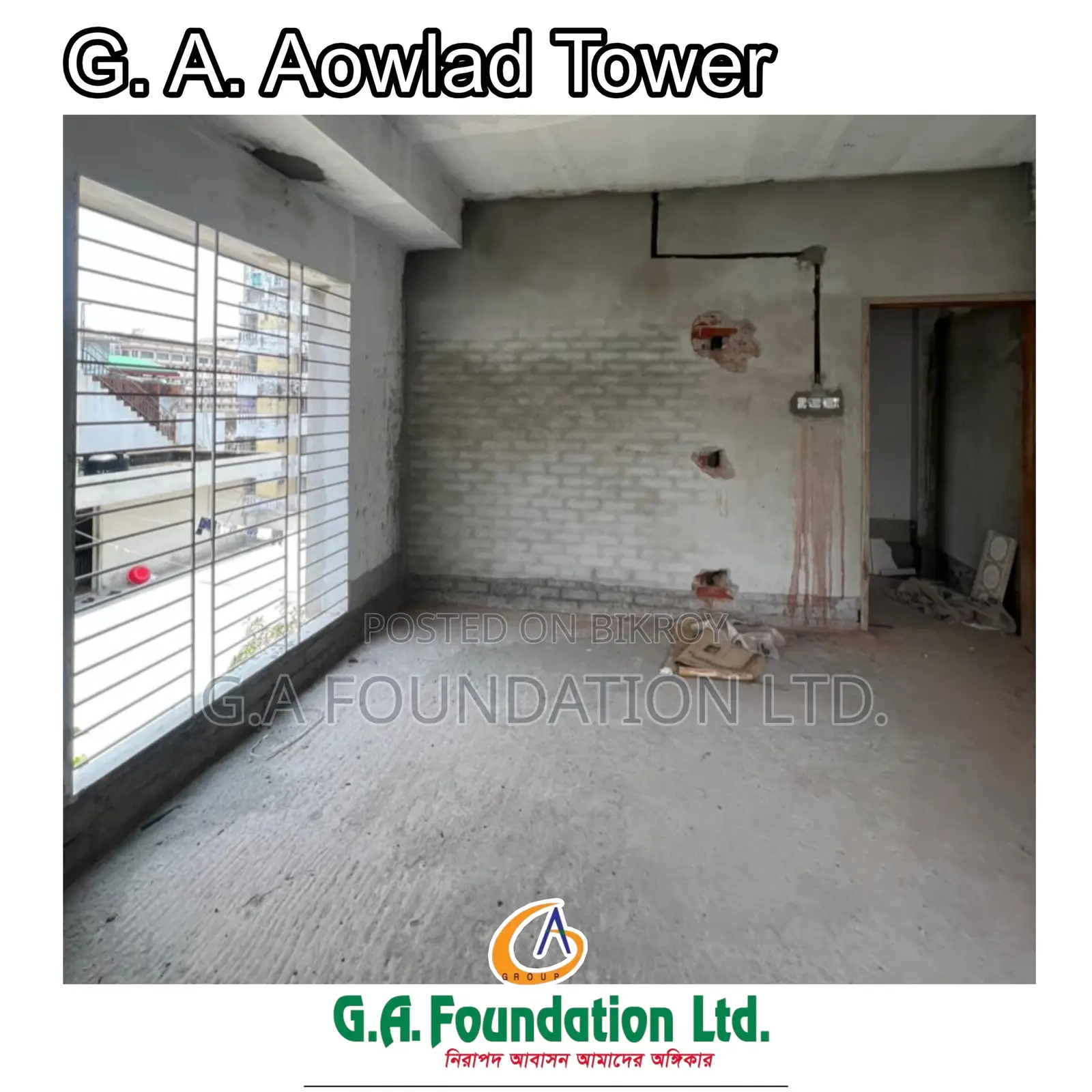 3-Bedroom Apartment in G. A. Aowlad Tower, Mirpur for Sale