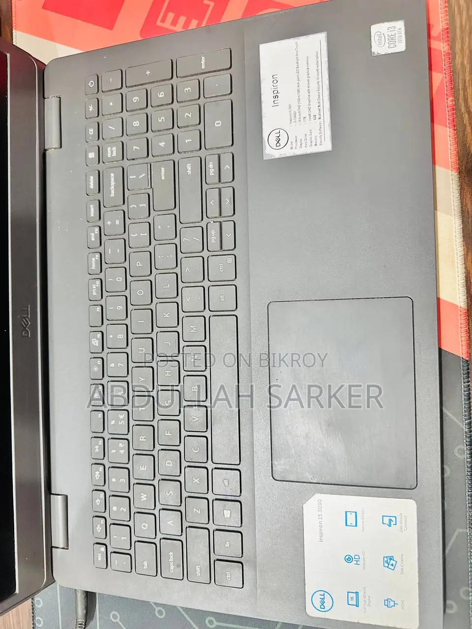 Laptop Dell Inspiron 15 3000 8GB Intel Core I3 HDD+SSD 1T