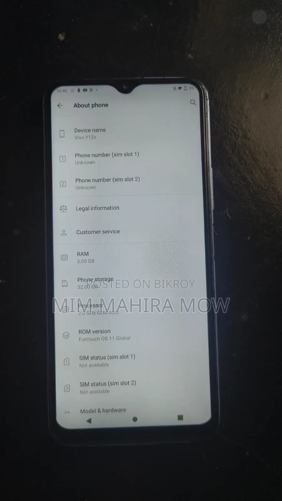 Vivo Y12s 32 GB White