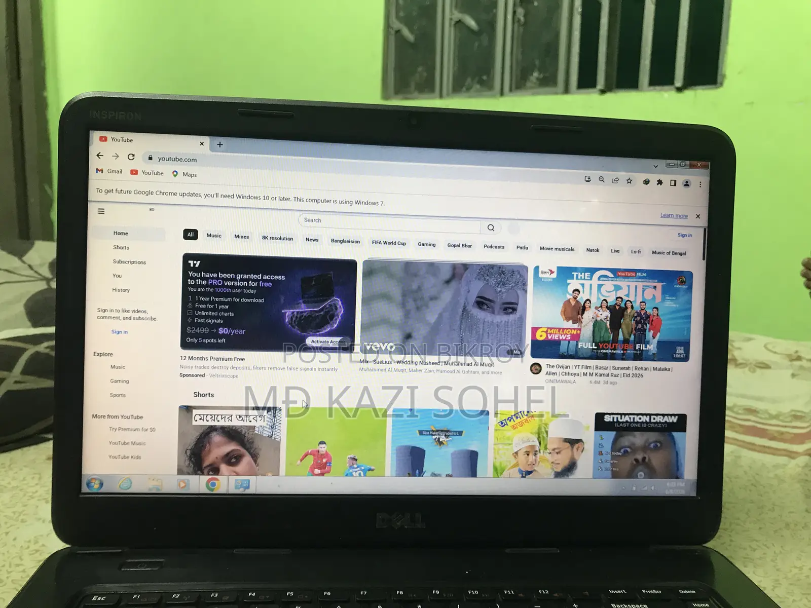 Laptop Dell Inspiron 15 4GB Intel Core I3 SSD 256GB