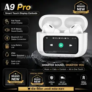 Smart A9 Pro Touch Display Earbuds | Anc + Enc | Order Fast