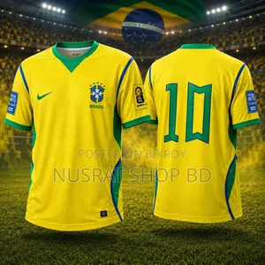 Brazil National Football Team Home Jersey - Iconic No. 10 Code:4963