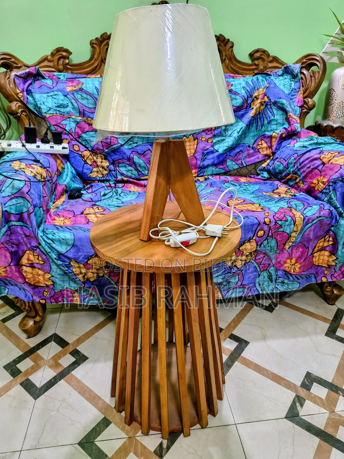 Table Foot Wood Lamp