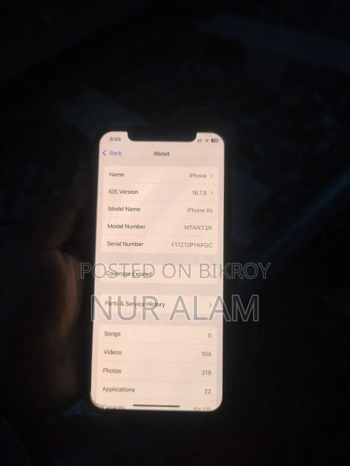 Apple iPhone XS 64 GB Black