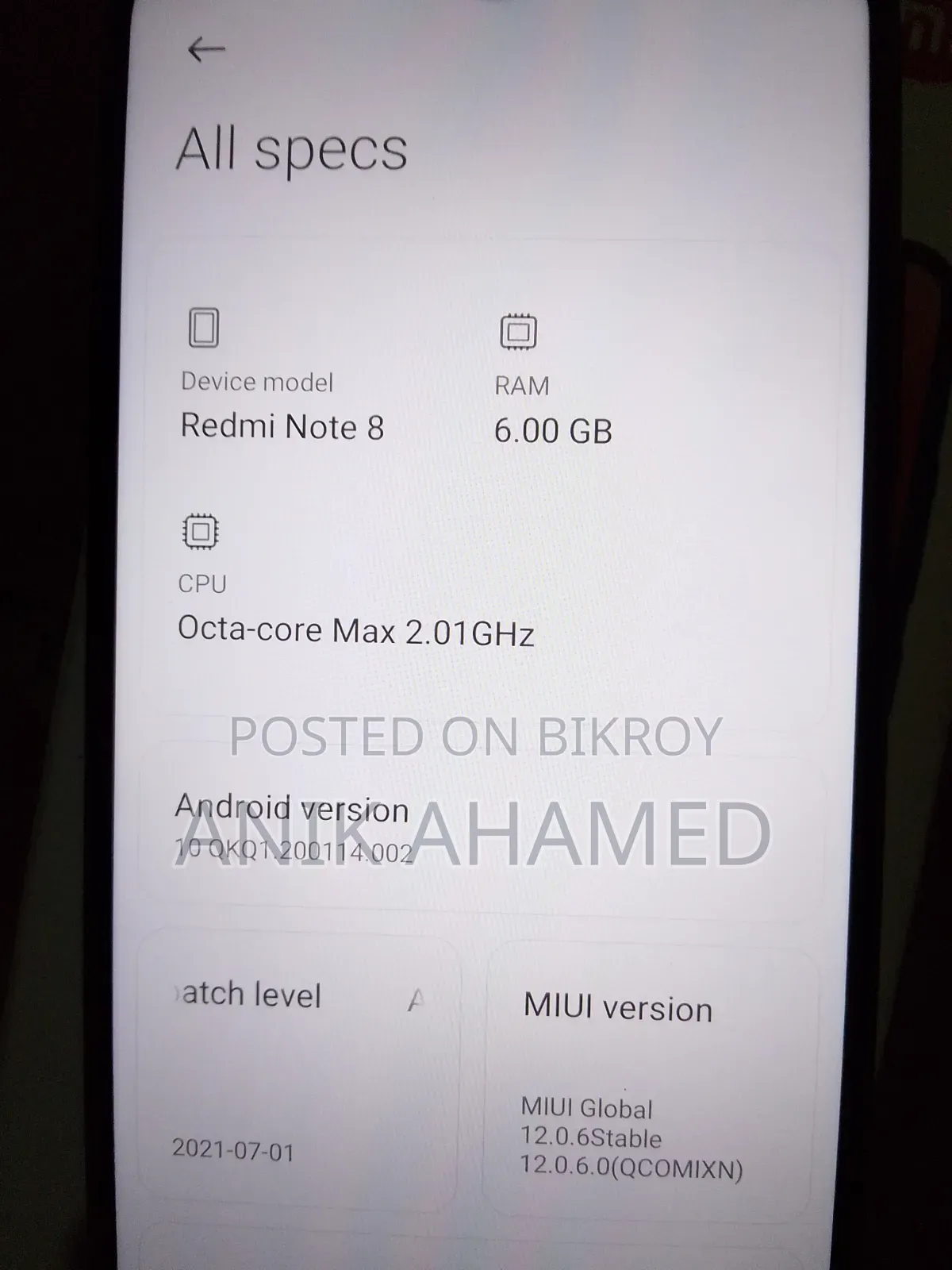 Xiaomi Redmi Note 8 128 GB Black