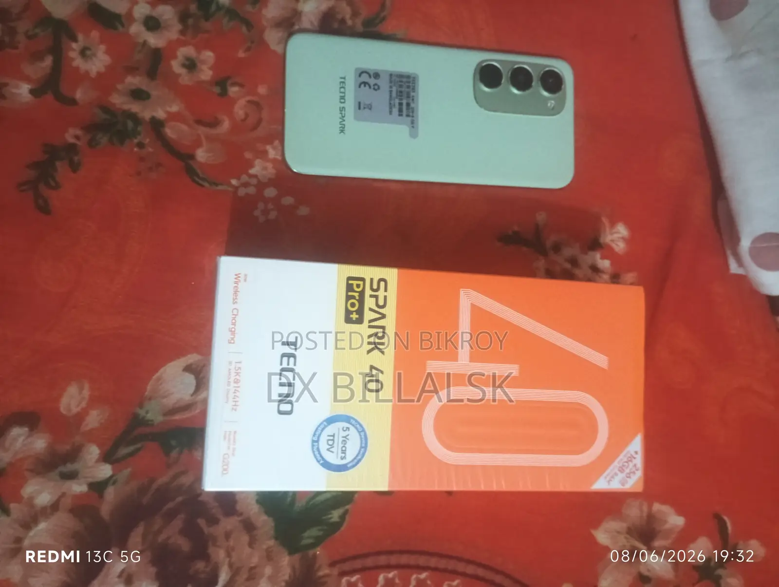 টেকনো স্পার্ক ৪০ প্রো ২৫৬ জিবি নীল
