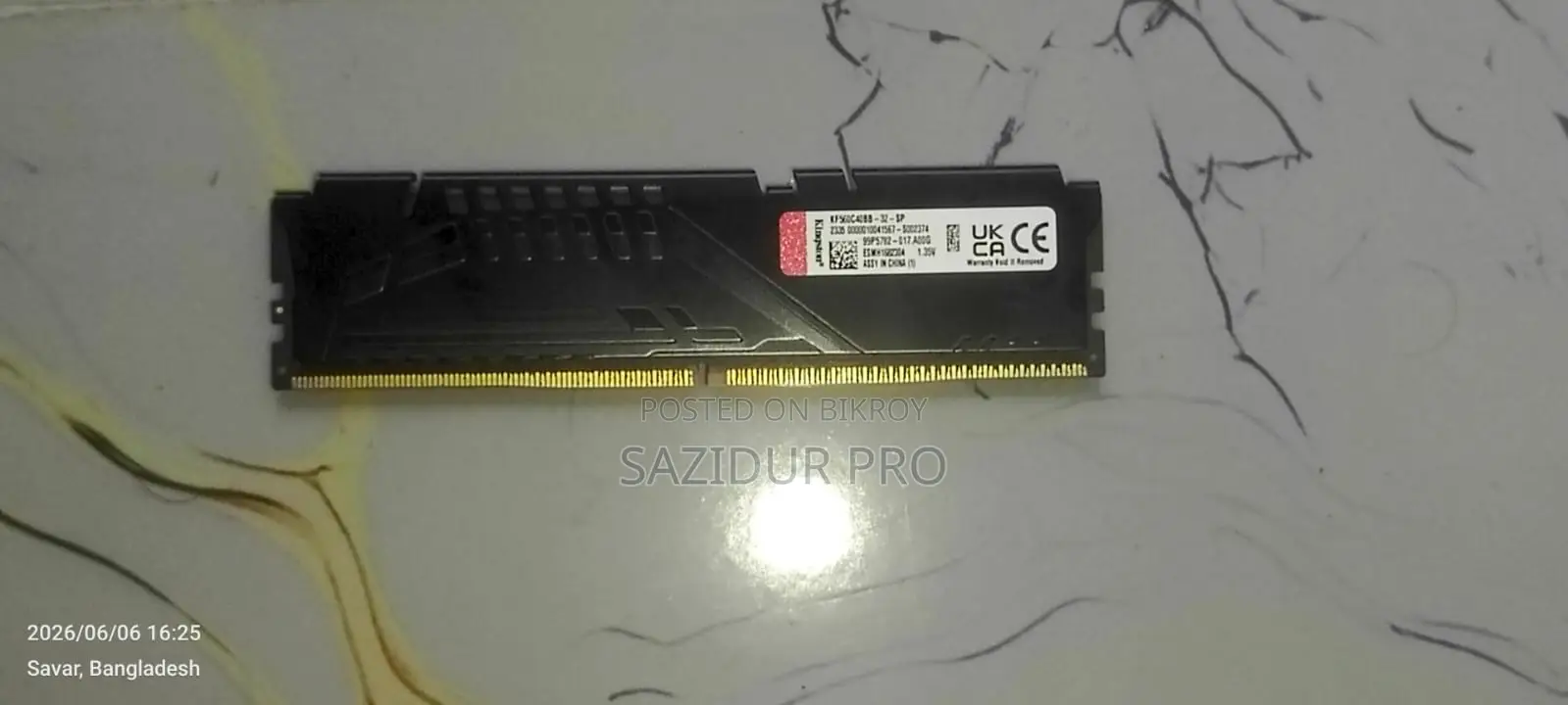 Kingston FURY Beast 32GB DDR5 6000MHz Desktop RAM for sale.