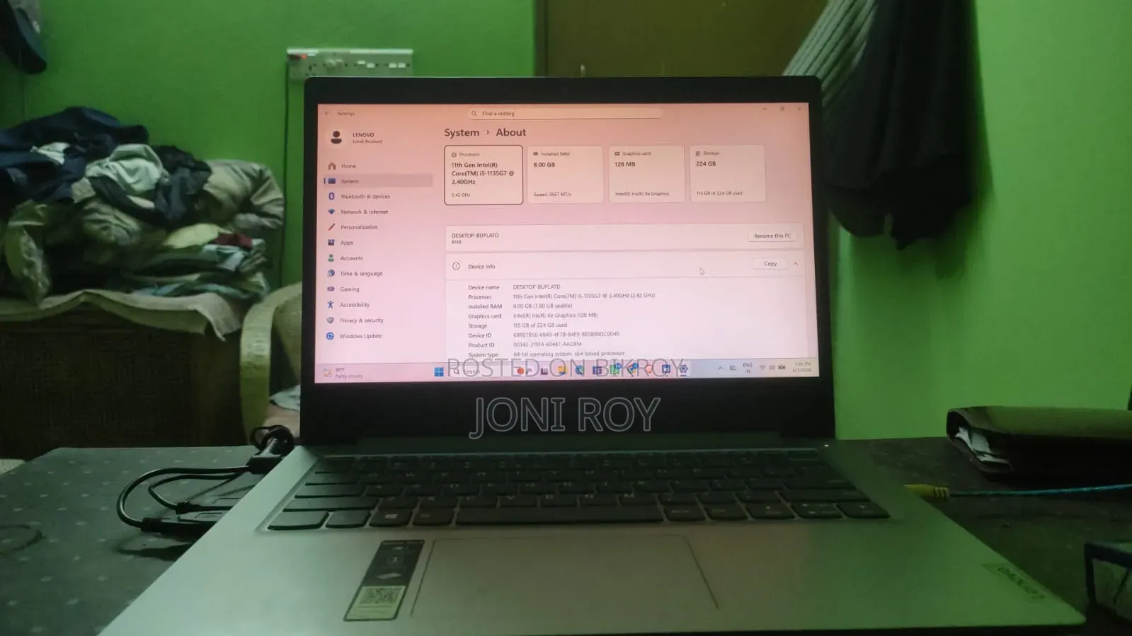 Laptop Lenovo Ideapad 3 8GB Intel Core i5 SSD 256GB