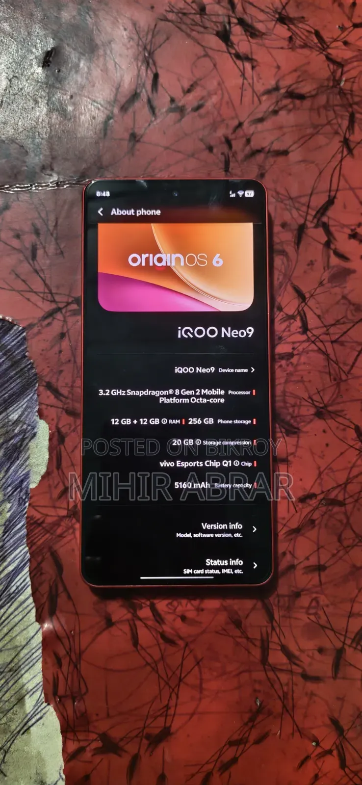 Vivo iQOO 256 GB Red