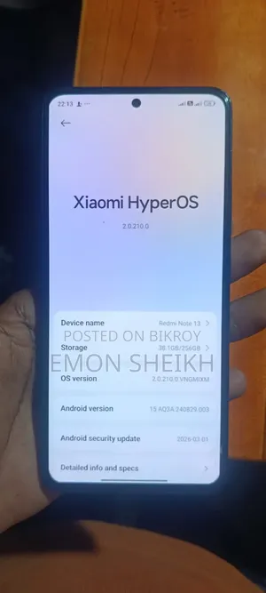 Xiaomi Redmi Note 13 256 GB Black