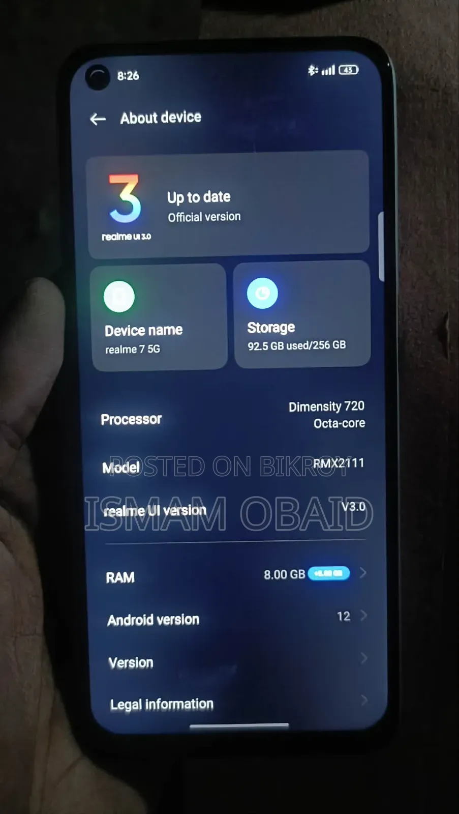 Realme 7 5G 128 GB Gray