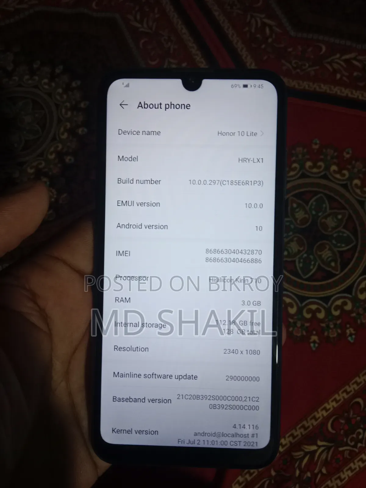 Honor 10 Lite 128 GB Blue