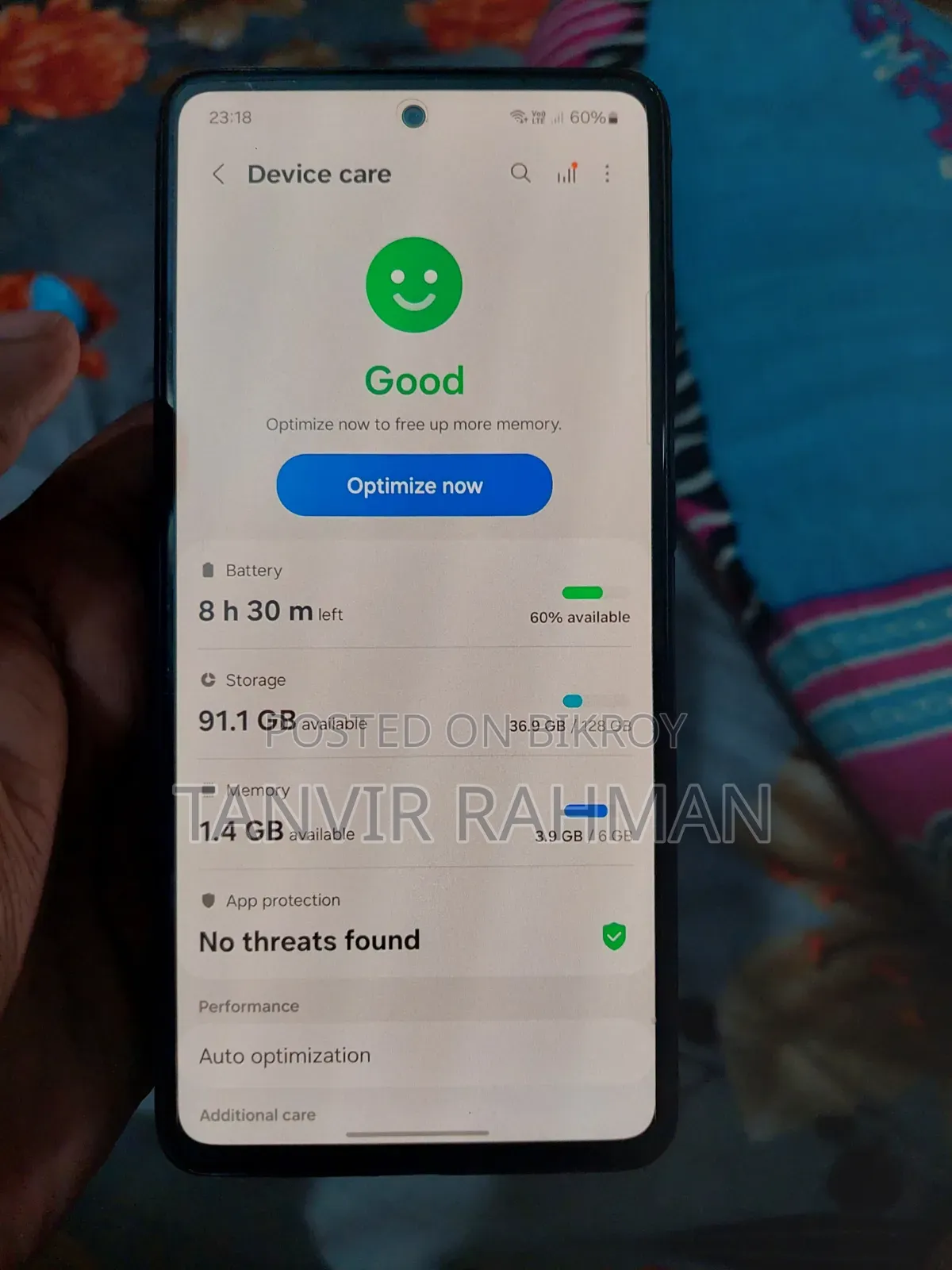 স্যামসাং গ্যালাক্সি এ৫২ ৫জি ১২৮ জিবি কালো