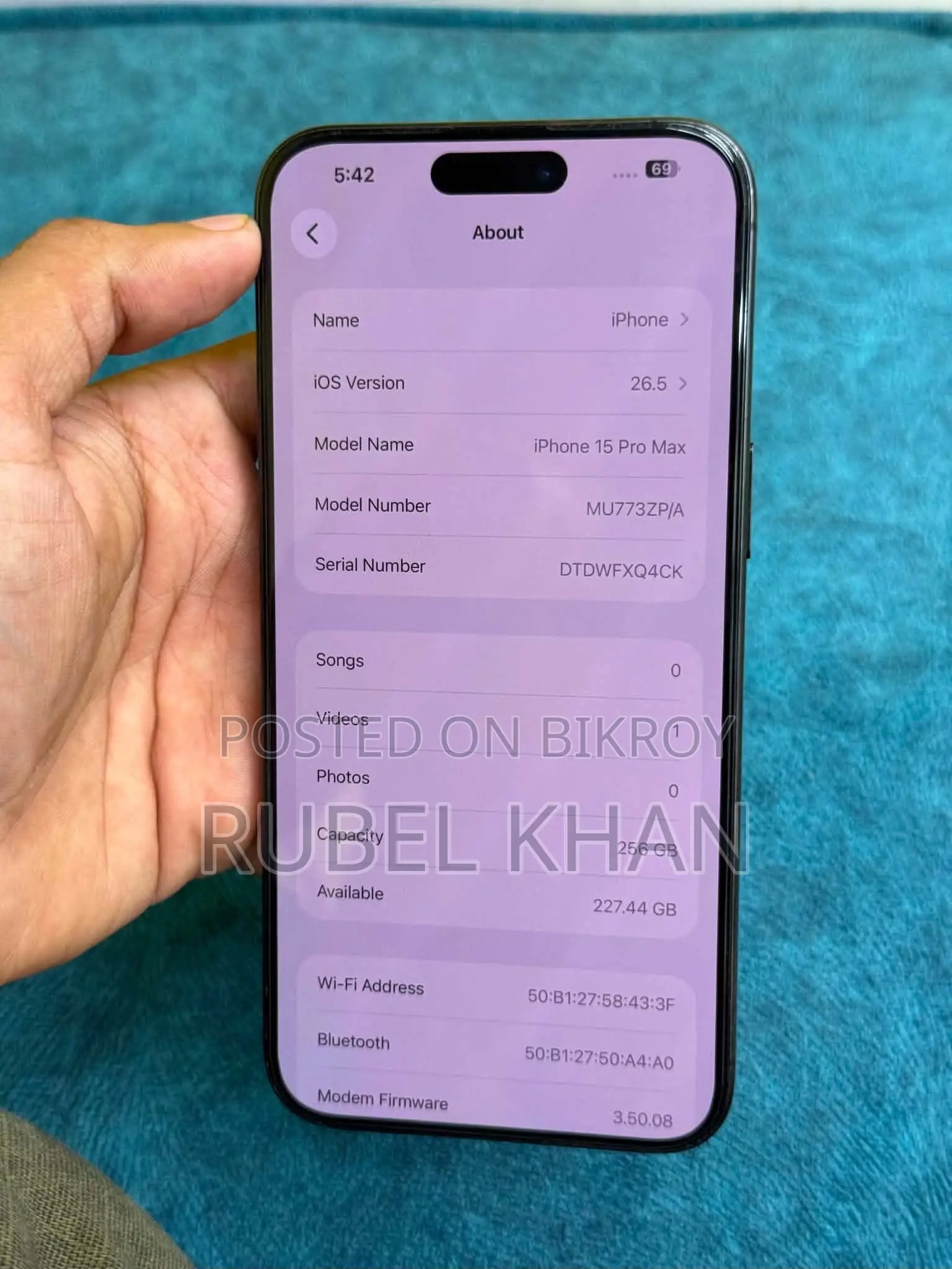 Apple iPhone 15 Pro Max 256 GB Blue