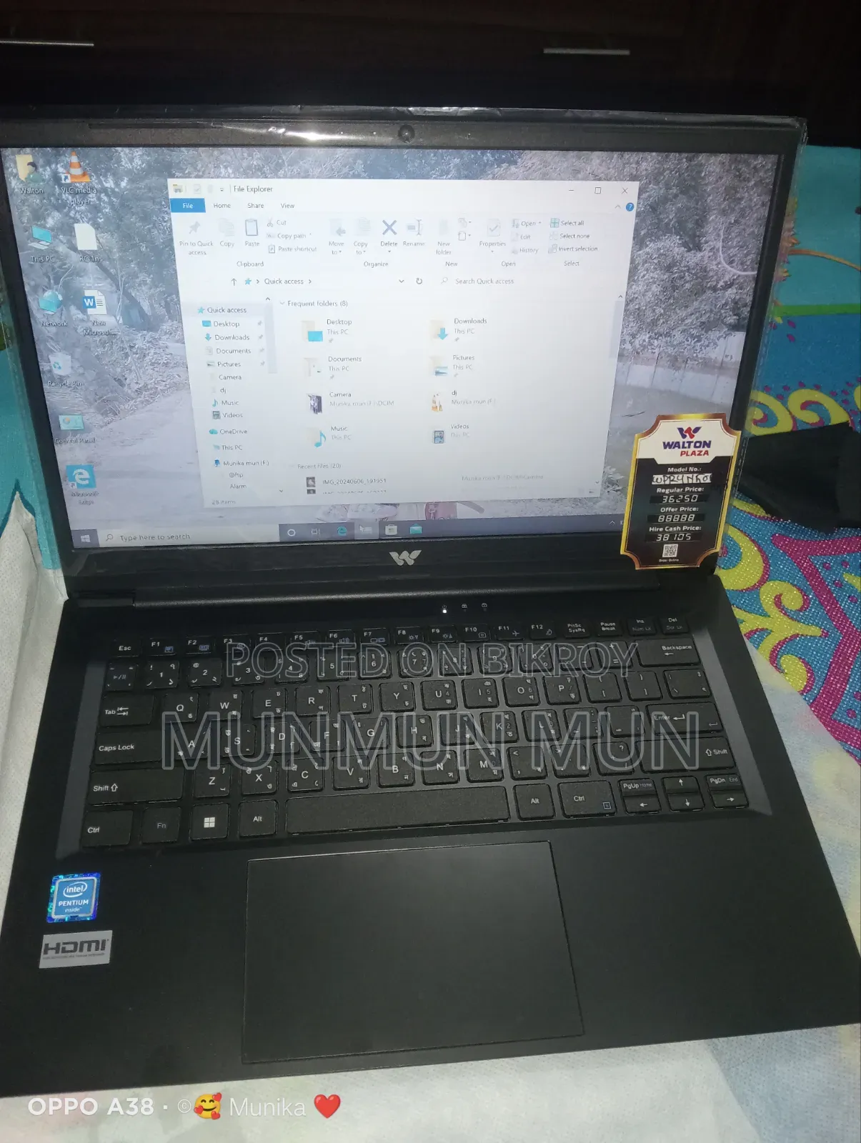 New Laptop Microsoft 8GB Intel Pentium HDD+SSD 256GB