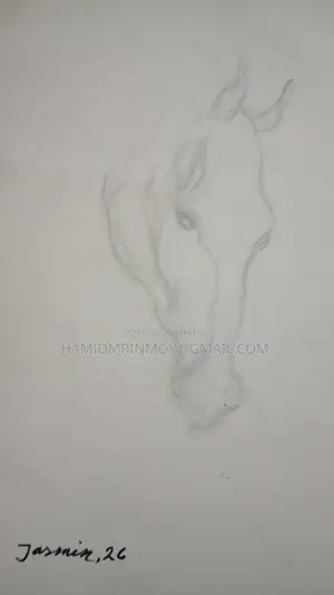 Horse Painting | Charcoal | Jean Louis Sauvat | Pencil Drawing