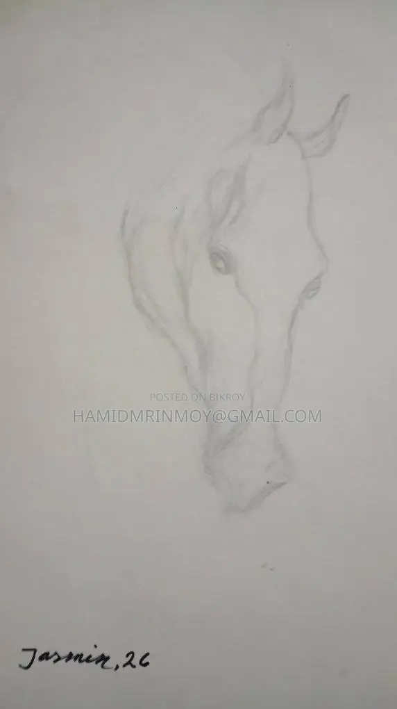 Horse Painting | Charcoal | Jean Louis Sauvat | Pencil Drawing